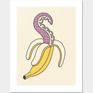 Banana tentacle Posters and Art